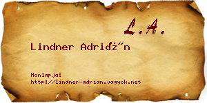 Lindner Adrián névjegykártya